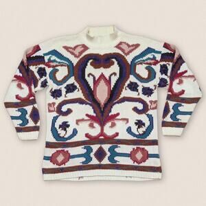 Vintage Floral Motif Sweater Venezia Plus Size 18 / 20